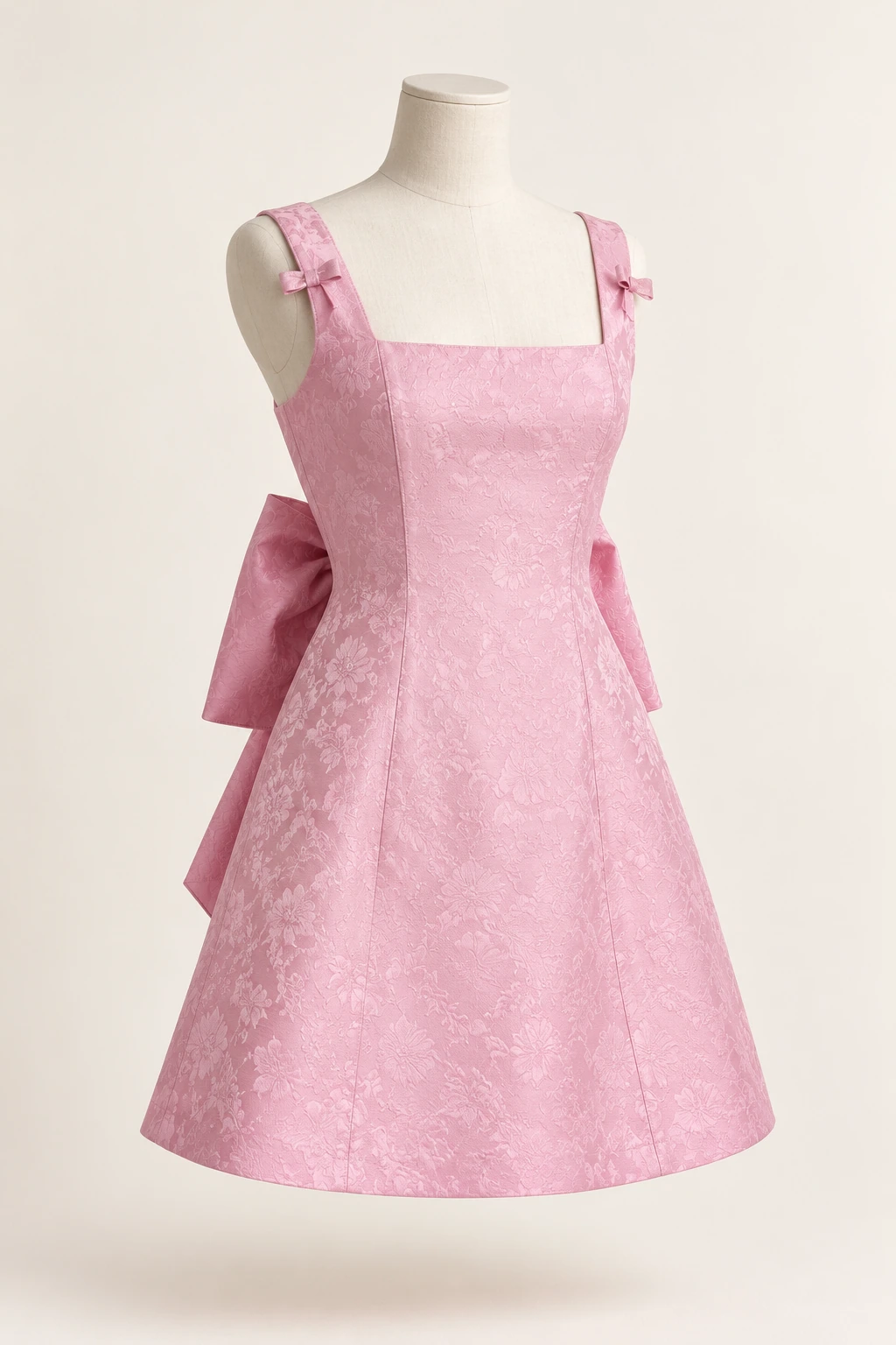 Robe demoiselle d’honneur pour mariage civil Capucine, rose clair : vue de trois quarts